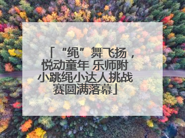“绳”舞飞扬，悦动童年 乐师附小跳绳小达人挑战赛圆满落幕