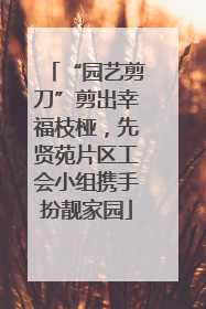 “园艺剪刀”剪出幸福枝桠，先贤苑片区工会小组携手扮靓家园