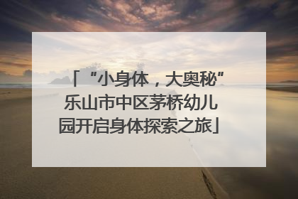“小身体，大奥秘” 乐山市中区茅桥幼儿园开启身体探索之旅