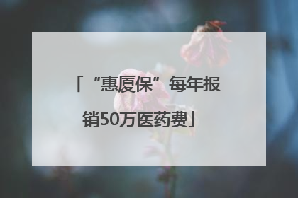 “惠厦保”每年报销50万医药费
