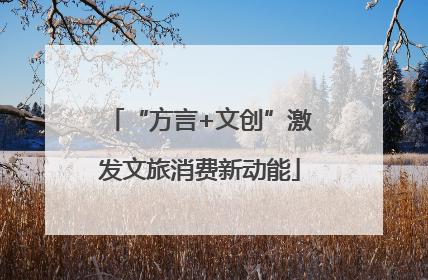 “方言+文创”激发文旅消费新动能