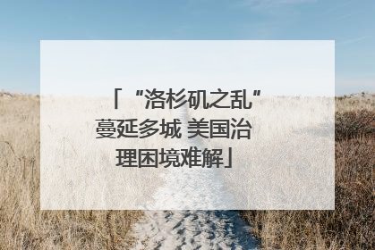 “洛杉矶之乱”蔓延多城 美国治理困境难解