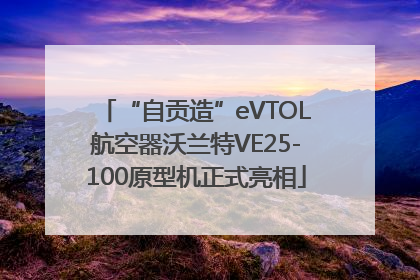 “自贡造”eVTOL航空器沃兰特VE25-100原型机正式亮相