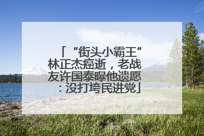 “街头小霸王”林正杰癌逝，老战友许国泰曝他遗愿：没打垮民进党