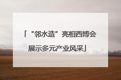 “邻水造”亮相西博会 展示多元产业风采