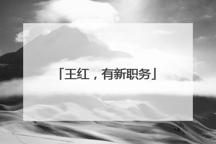 王红，有新职务