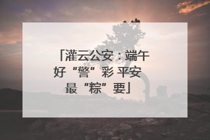 灌云公安：端午好“警”彩 平安最“粽”要