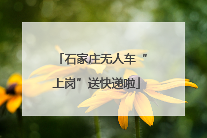 石家庄无人车“上岗”送快递啦