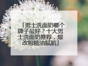男士洗面奶哪个牌子最好？十大男士洗面奶推荐，爆改粗糙油腻肌