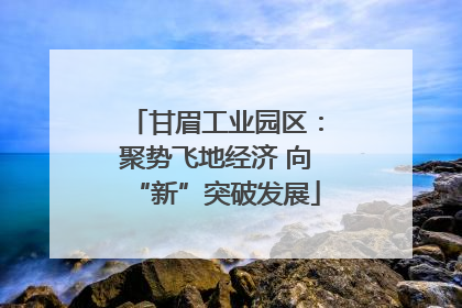 甘眉工业园区：聚势飞地经济 向“新”突破发展