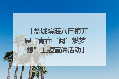 盐城滨海八巨镇开展“青春‘阅’燃梦想”主题宣讲活动