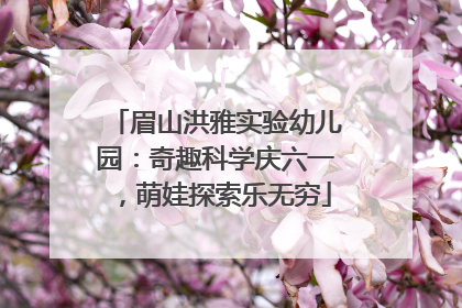 眉山洪雅实验幼儿园：奇趣科学庆六一，萌娃探索乐无穷