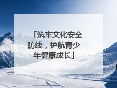 筑牢文化安全防线，护航青少年健康成长