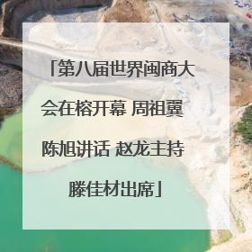 第八届世界闽商大会在榕开幕 周祖翼陈旭讲话 赵龙主持 滕佳材出席