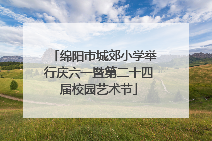 绵阳市城郊小学举行庆六一暨第二十四届校园艺术节