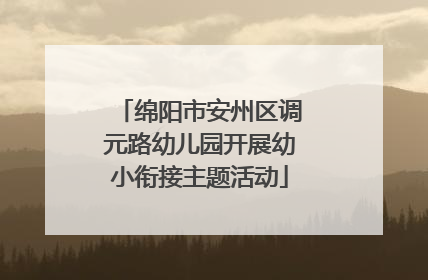 绵阳市安州区调元路幼儿园开展幼小衔接主题活动