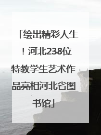 绘出精彩人生！河北238位特教学生艺术作品亮相河北省图书馆