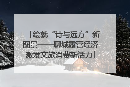 绘就“诗与远方”新图景——聊城露营经济激发文旅消费新活力