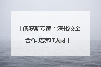 俄罗斯专家：深化校企合作 培养IT人才