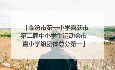 临汾市第一小学喜获市第二届中小学生运动会市直小学组团体总分第一