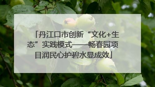 丹江口市创新“文化+生态”实践模式——畅春园项目润民心护碧水显成效