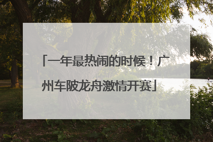 一年最热闹的时候！广州车陂龙舟激情开赛