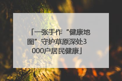 一张手作“健康地图”守护草原深处3000户居民健康