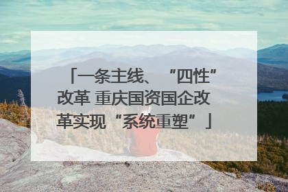 一条主线、“四性”改革 重庆国资国企改革实现“系统重塑”