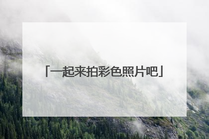 一起来拍彩色照片吧