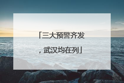 三大预警齐发，武汉均在列
