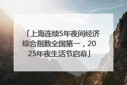 上海连续5年夜间经济综合指数全国第一，2025年夜生活节启幕