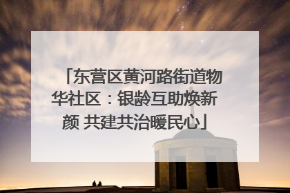 东营区黄河路街道物华社区：银龄互助焕新颜 共建共治暖民心