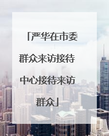 严华在市委群众来访接待中心接待来访群众