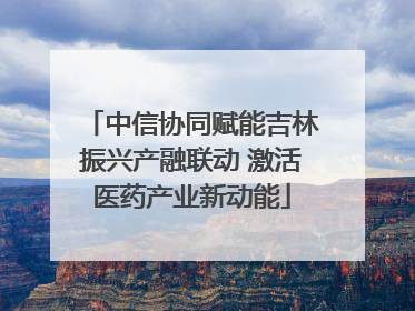 中信协同赋能吉林振兴产融联动 激活医药产业新动能