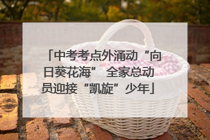 中考考点外涌动“向日葵花海” 全家总动员迎接“凯旋”少年