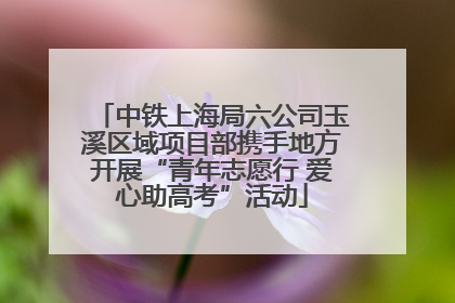 中铁上海局六公司玉溪区域项目部携手地方开展“青年志愿行 爱心助高考”活动