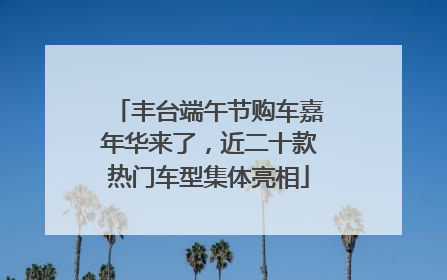 丰台端午节购车嘉年华来了，近二十款热门车型集体亮相