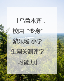 乌鲁木齐：校园“变身”游乐场 小学生闯关测评学习能力