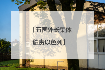 五国外长集体谴责以色列