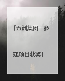 五洲集团一参建项目获奖