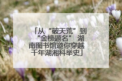 从“破天荒”到“金榜题名” 湖南图书馆邀你穿越千年湖湘科举史