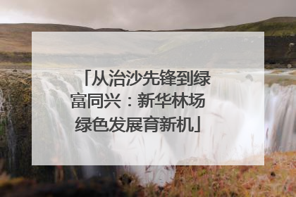 从治沙先锋到绿富同兴：新华林场绿色发展育新机