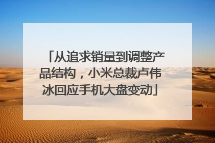 从追求销量到调整产品结构，小米总裁卢伟冰回应手机大盘变动