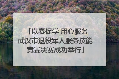 以赛促学 用心服务 武汉市退役军人服务技能竞赛决赛成功举行