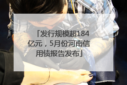 发行规模超184亿元，5月份河南信用债报告发布