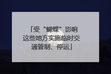 受“蝴蝶”影响 这些地方实施临时交通管制、停运