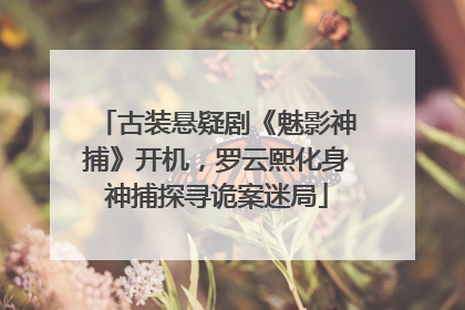 古装悬疑剧《魅影神捕》开机，罗云熙化身神捕探寻诡案迷局
