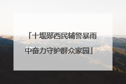 十堰郧西民辅警暴雨中奋力守护群众家园