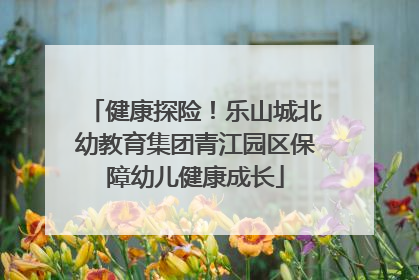 健康探险！乐山城北幼教育集团青江园区保障幼儿健康成长