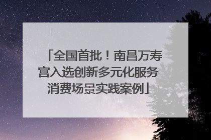 全国首批！南昌万寿宫入选创新多元化服务消费场景实践案例